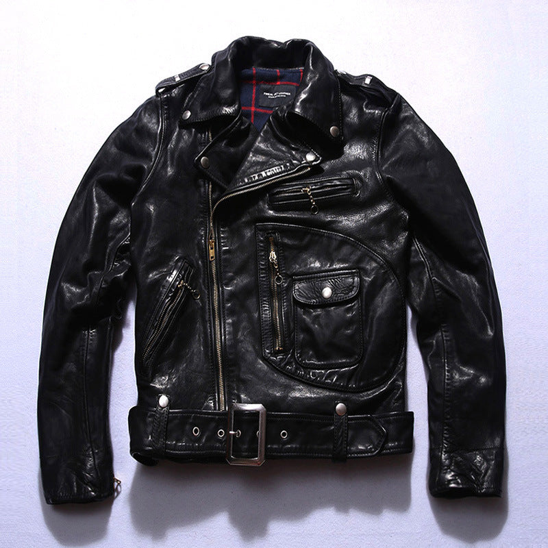 Jacket Men's Horse Leather Jacket Black Jacket Men