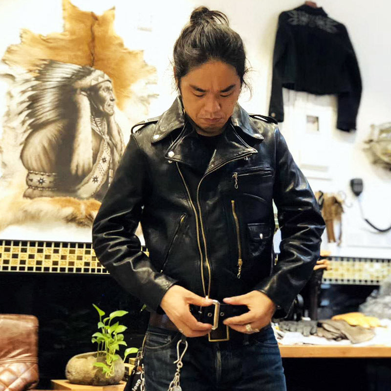 Jacket Men's Horse Leather Jacket Jacket Men