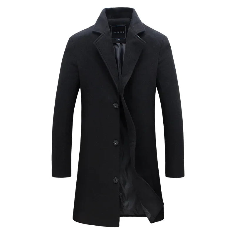 Coat Cashmere Long Topcoat Coat Men