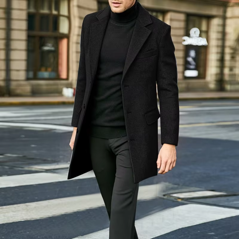 Coat Cashmere Long Topcoat Coat Men