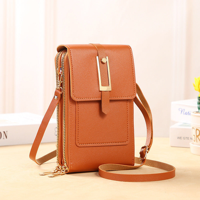 Handbag Leather Phone Bag Orange Bag