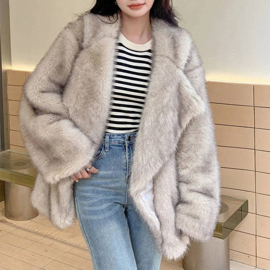 Coat Long Oversized Fur Coat Coat Women