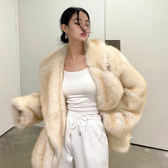 Coat Long Oversized Fur Coat Coat Women