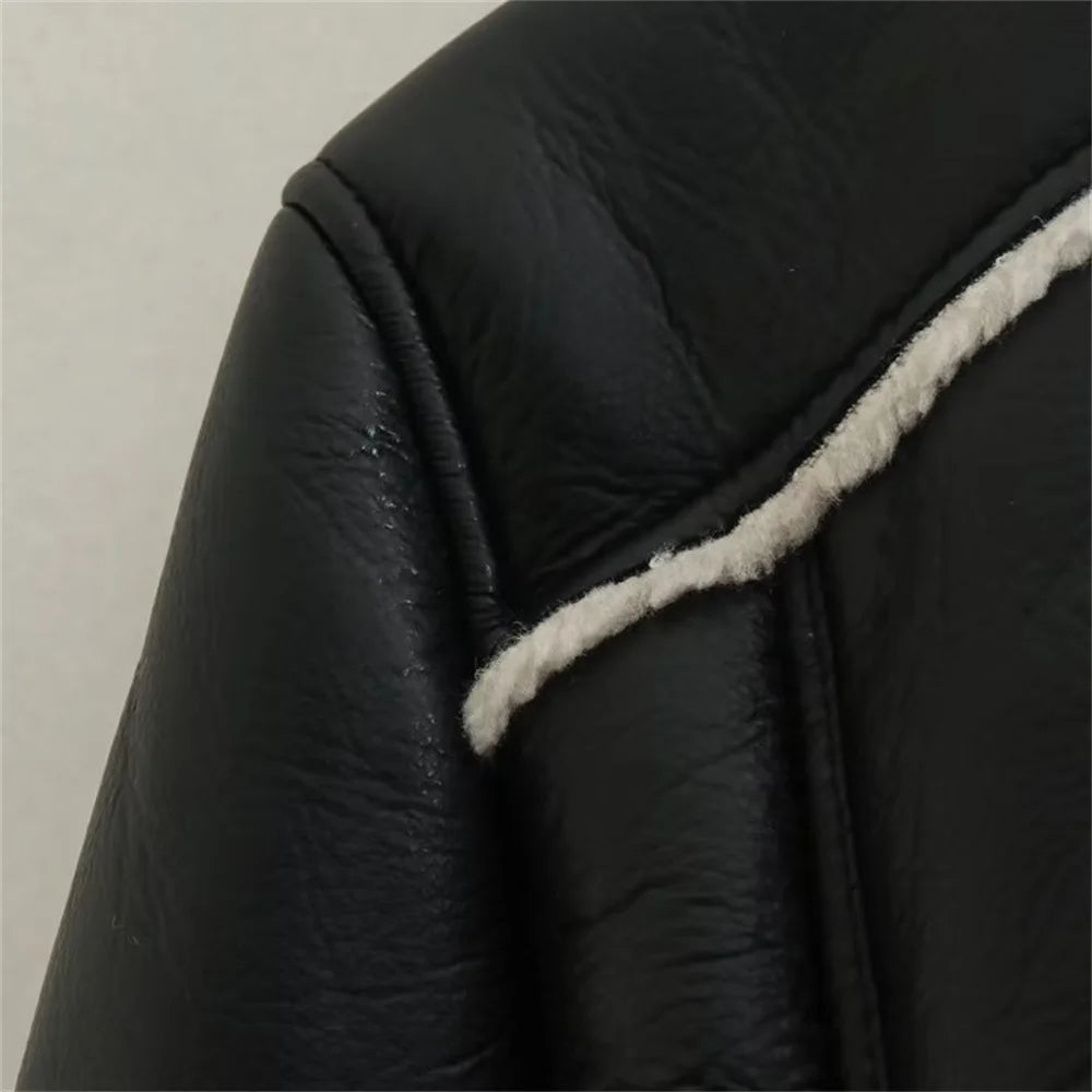 Jacket Wool Short Leather Jacket Jacket Women