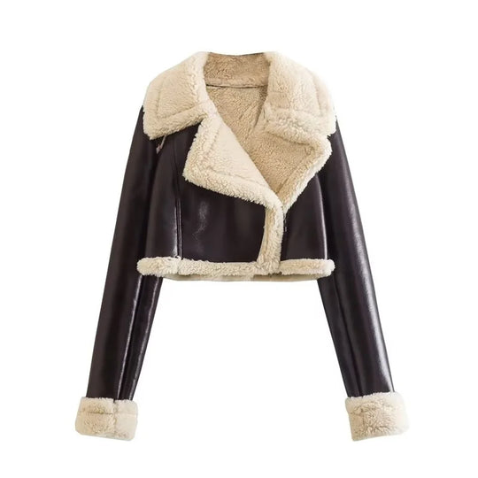 Jacket Wool Short Leather Jacket Jacket Women