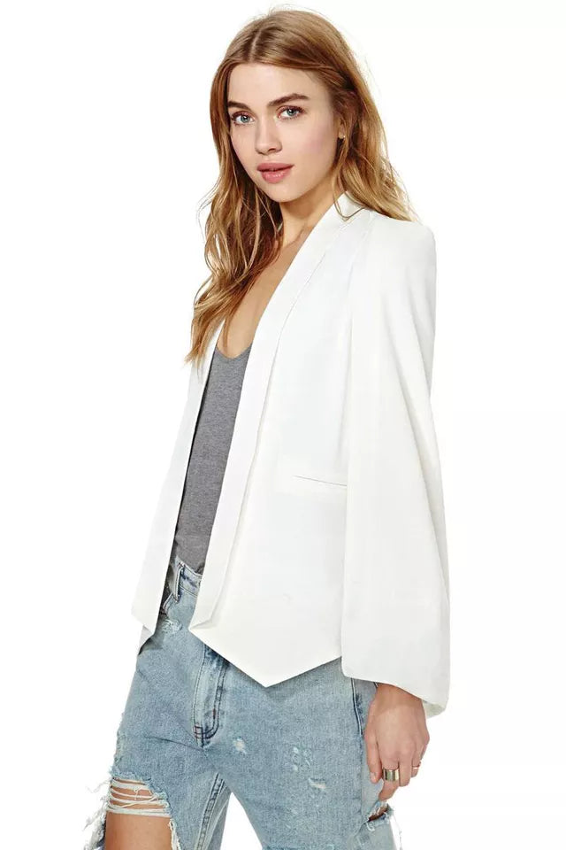 Coat Formal Cape Jacket White Jacket Women