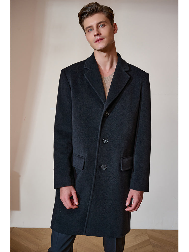 Coat Men's Thickened Cashmere Mid-length Coat Coat Men